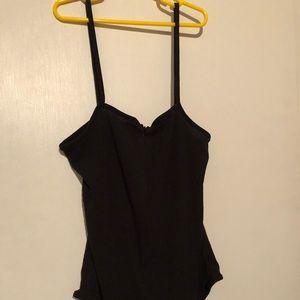PrettyLittleThing black bodysuit, size 12